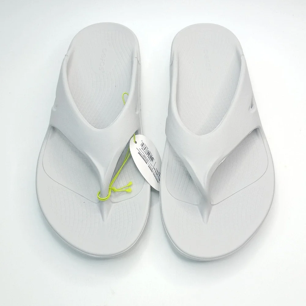 OOFOS OOriginal Sandal Men 11 Women 13 Moonstone Grey Recovery Flip Flop